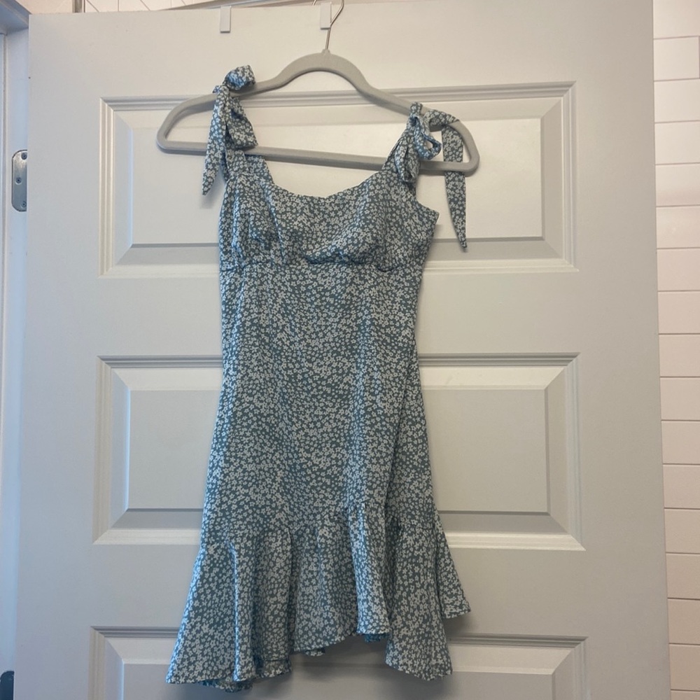 Hello Molly Green and White Dress